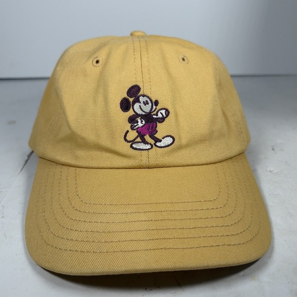 Disney Other - Disney Mickey Mouse & Friends Cartoon Mickey Yellow Strap Back Hat